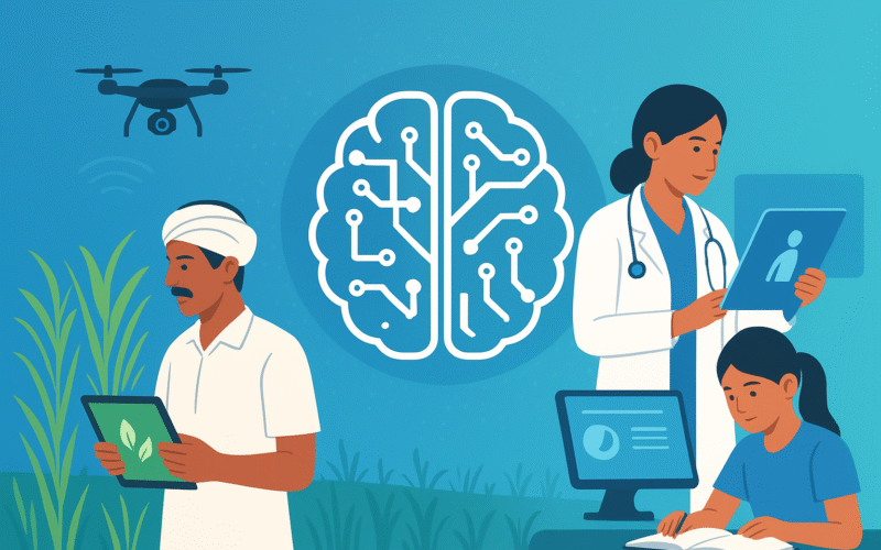 AI for Bharat: How Artificial Intelligence is Transforming Agriculture, Healthcare, and Education! 1 AI for Bharat Artificial Intelligence