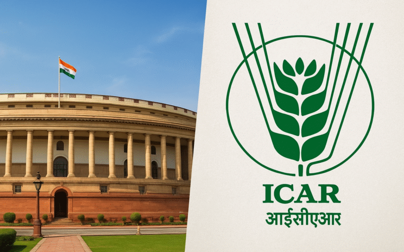 ICAR’s Role in Agriculture Highlighted in Lok Sabha; No Plan for Separate Statutory Body for Higher Education!