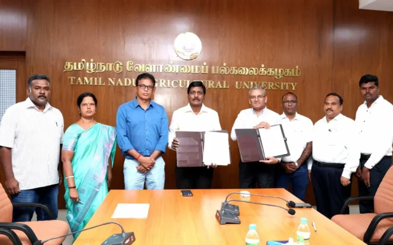 TNAU Signs MoU with VST Tillers Tractors to Advance Small Farm Mechanization in Tamil Nadu!